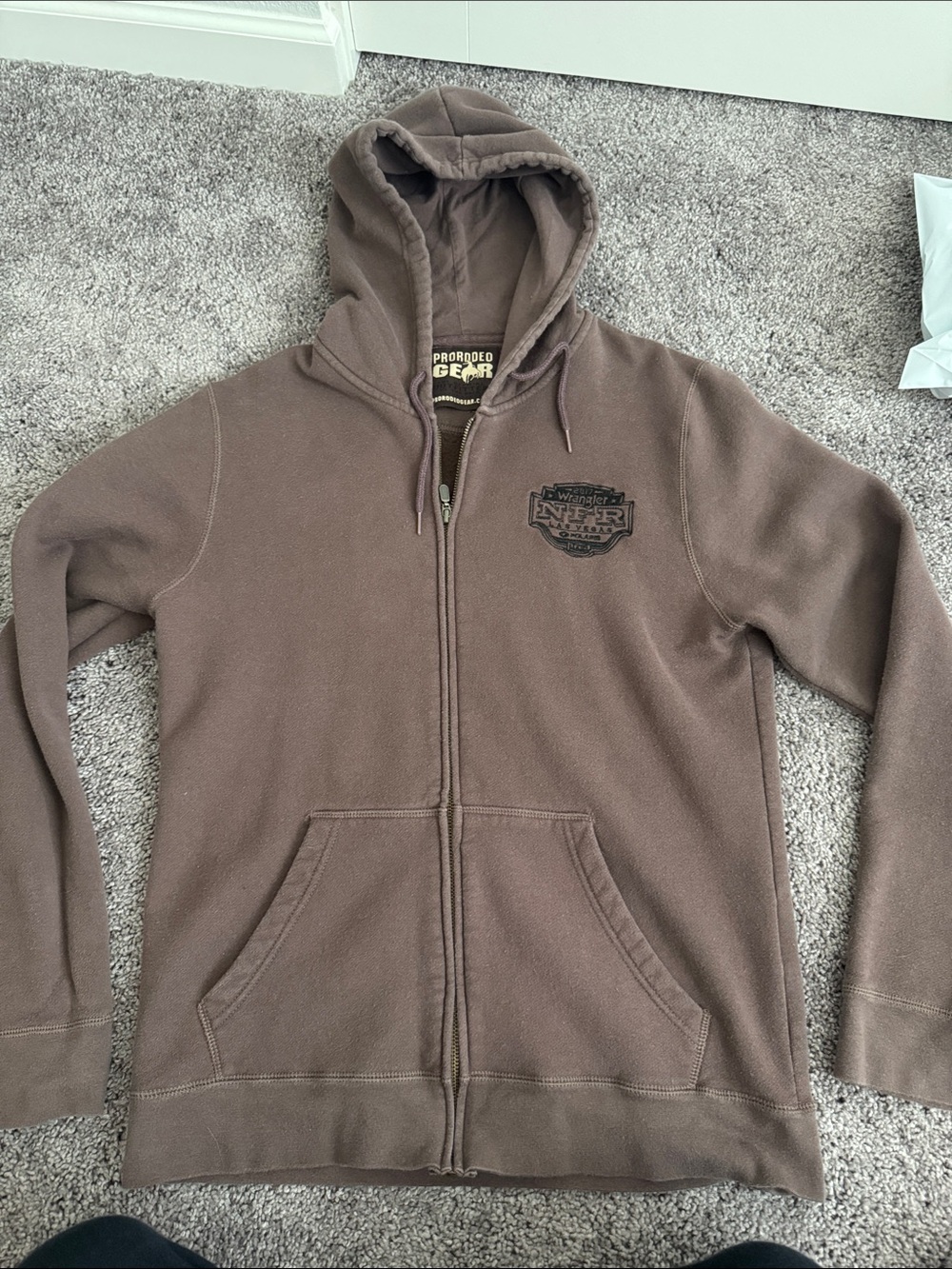2017 NFR Brown Full-Zip Hooded Sweater